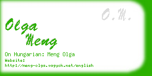 olga meng business card